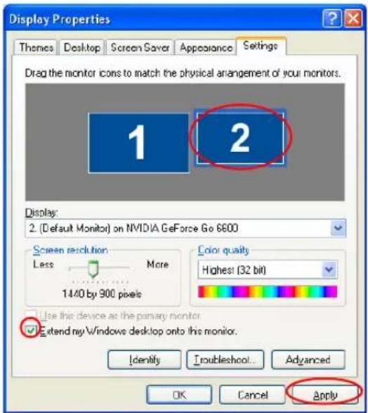SAMSUNG NP-M50 - Using Dual View to View Extended Screen - 1