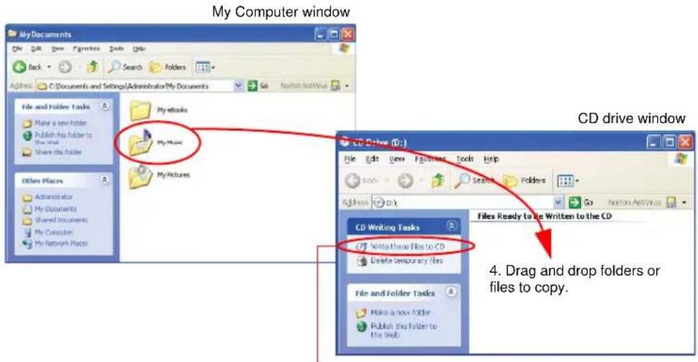 SAMSUNG NP-G10 - To write data on a CD (Optional) - 2
