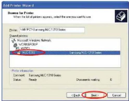 SAMSUNG NP-G10 - Step 2. Adding and Using a Shared Printer. - 1