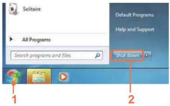 SAMSUNG NP-E372CE - Turning the computer off - 2