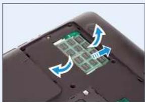 SAMSUNG NP-E3520I - Removing a memory module - 1