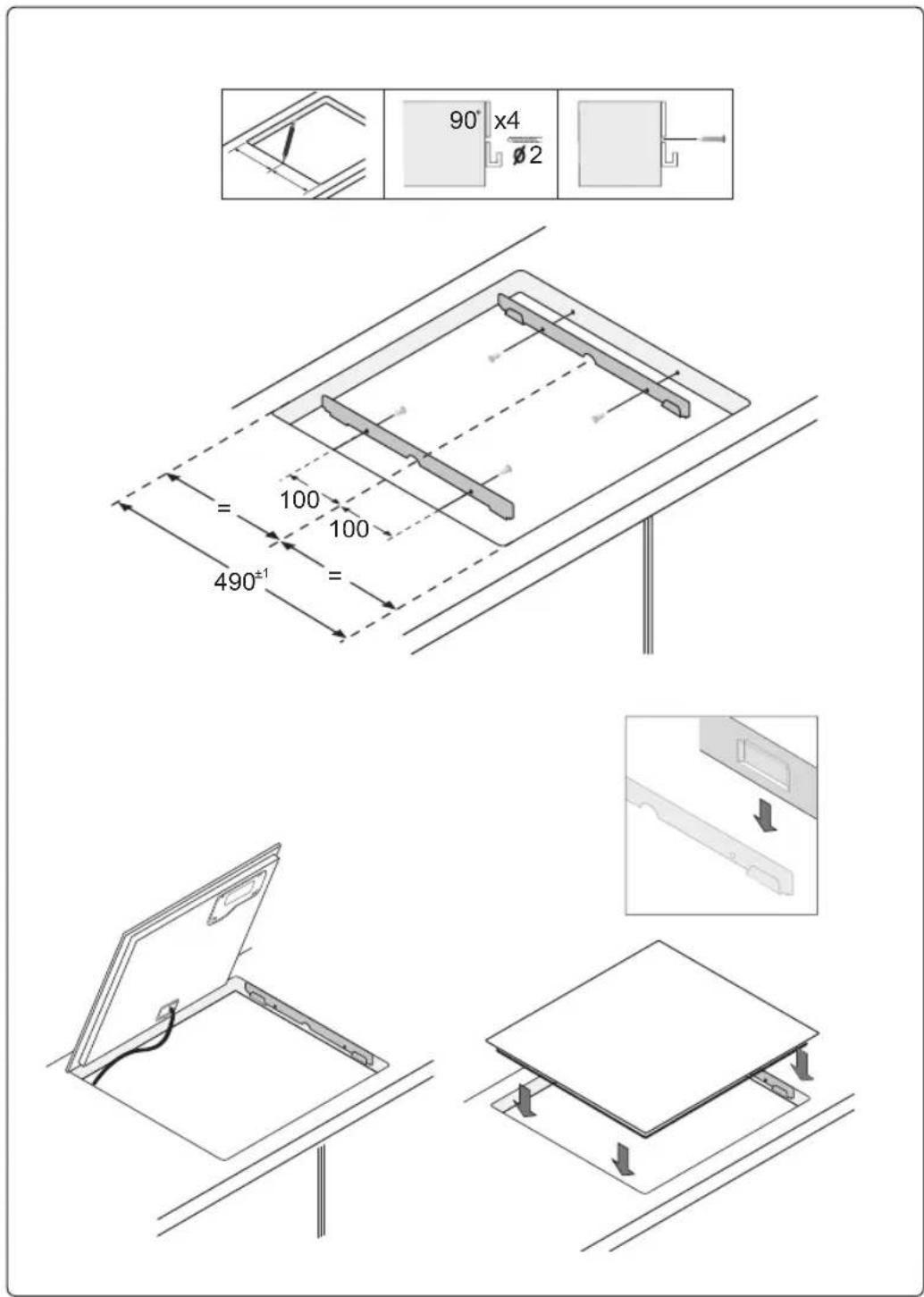 90° x4 Ø2 = 100 100 490±1 =