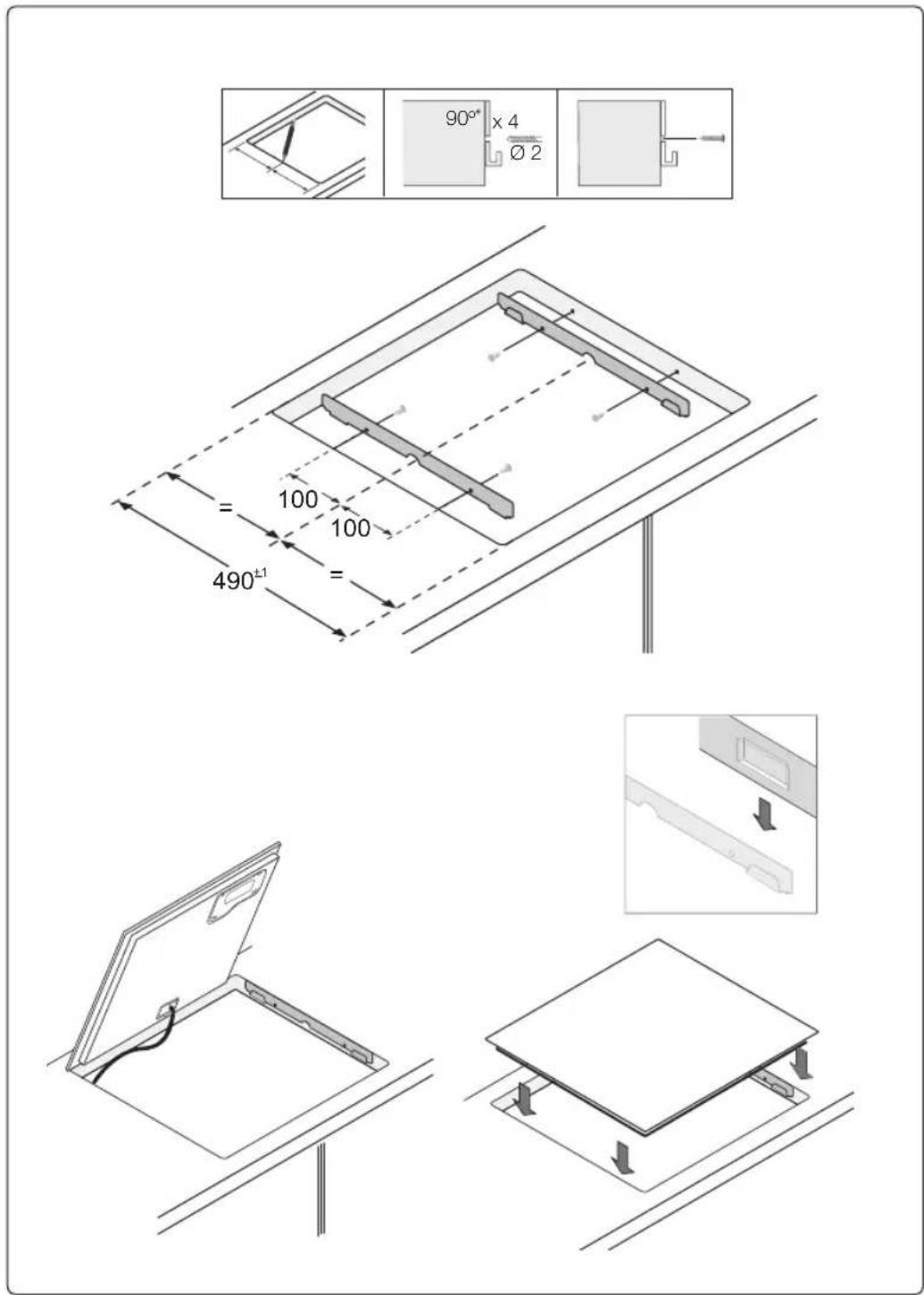 90° x 4 Ø 2 = 100 100 490±1 =