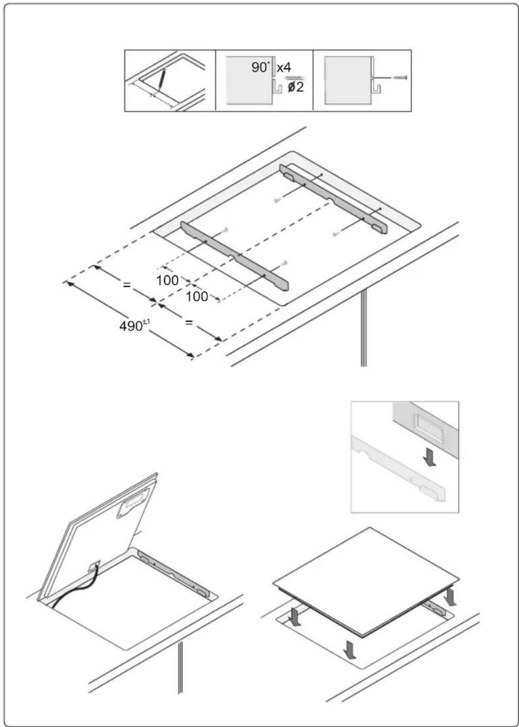 90° x4 Ø2 = 100 100 490±1 =