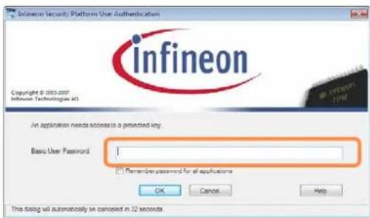 SAMSUNG NP-X460 - Enter the user password to be entered when register a user for Security Platform user authentication and click the OK button. - 1