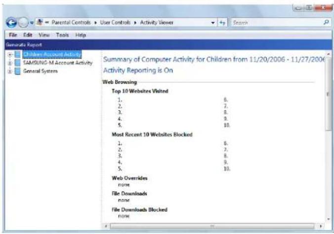 SAMSUNG NP-X460 - Using Activity Report - 2