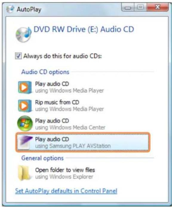 SAMSUNG NP-X460 - Playing an Audio CD - 1