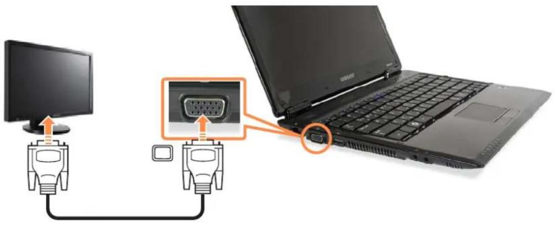 SAMSUNG NP-X460 - Connecting to the Monitor port - 1