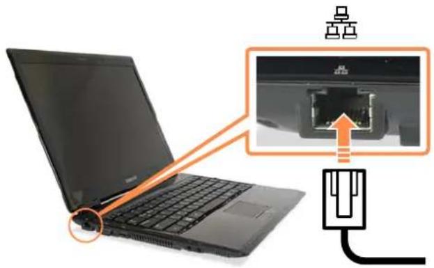 SAMSUNG NP-X460 - Connect a LAN cable to the computer's LAN port. - 1