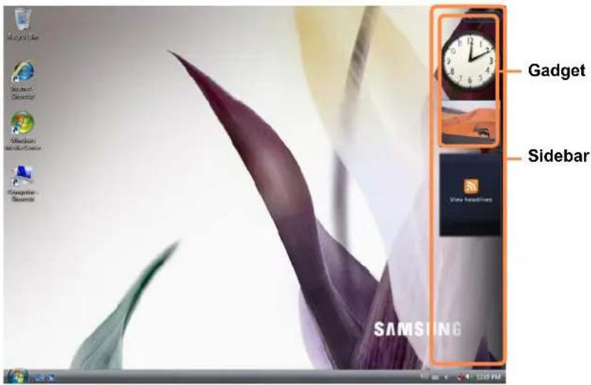 SAMSUNG NP-X460 - Sidebar / Gadget Structure - 1