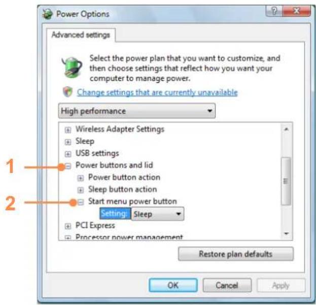 SAMSUNG NP-X460 - Configuring the Start Menu Power Button - 2
