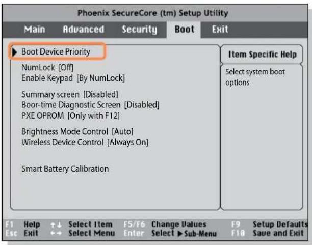 SAMSUNG NP-X460 - Changing the Boot Priority - 1