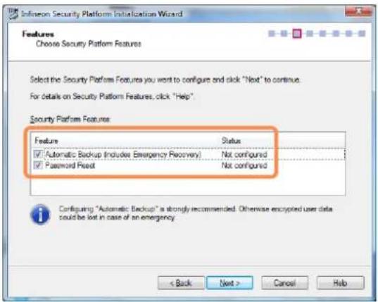 SAMSUNG NP-X460 - Initializing the Security Platform - 5