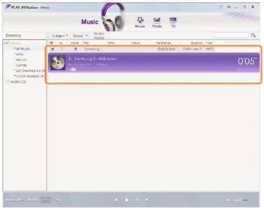 SAMSUNG NP-X460 - Playing a Music File - 1