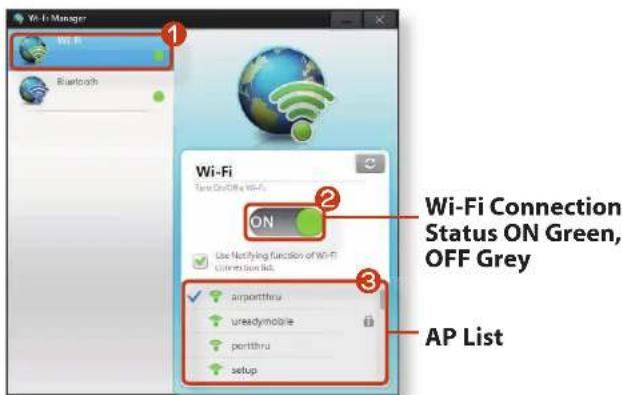 SAMSUNG NP-RF511 - Connecting to a wireless network through Wi-Fi Manager (Optional) - 2