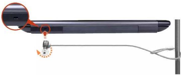 SAMSUNG NP-RC710E - Using the Security Lock Port - 1
