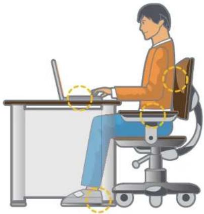 SAMSUNG NP-RC710E - Adjust the heights of desks and chairs appropriate to your height. - 1