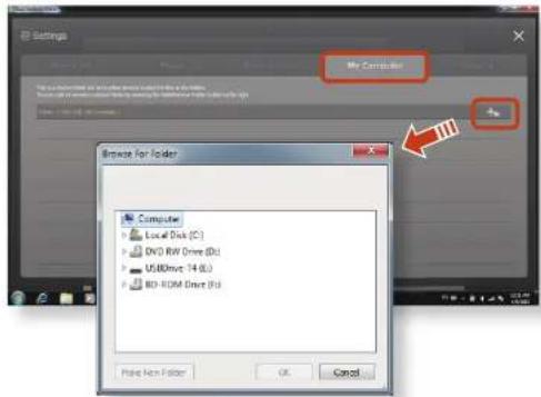 SAMSUNG NP-RC710E - Adding shared content on your computer - 1