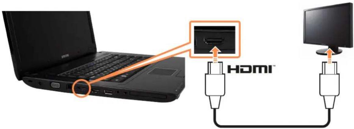 SAMSUNG NP-R560 - Connecting to the HDMI port (Optional) - 1