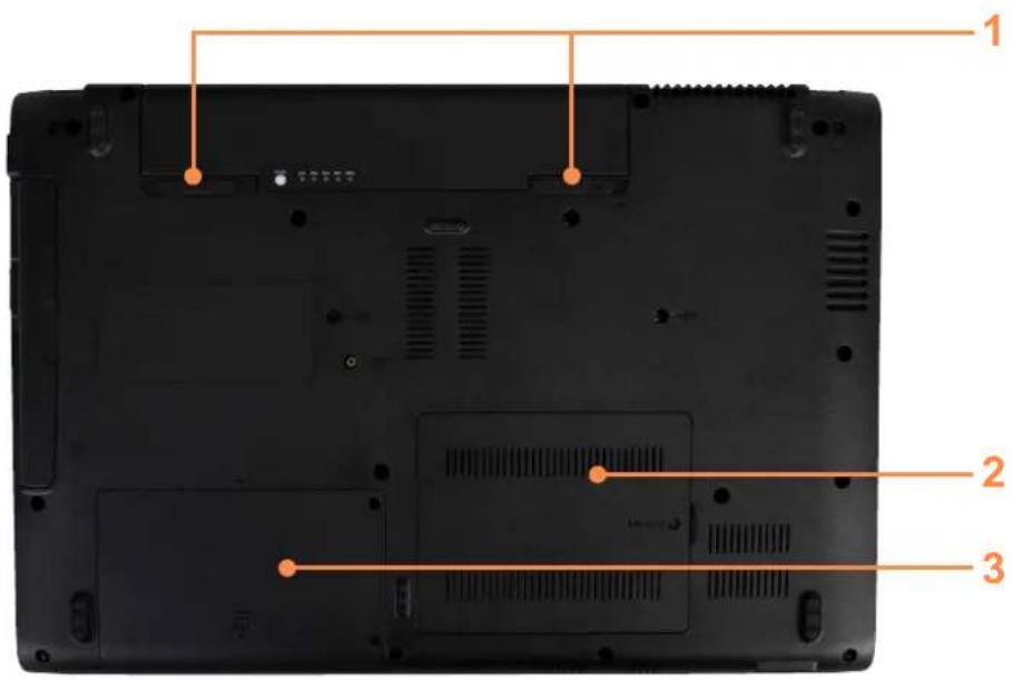 SAMSUNG NP-R560 - Bottom View - 1
