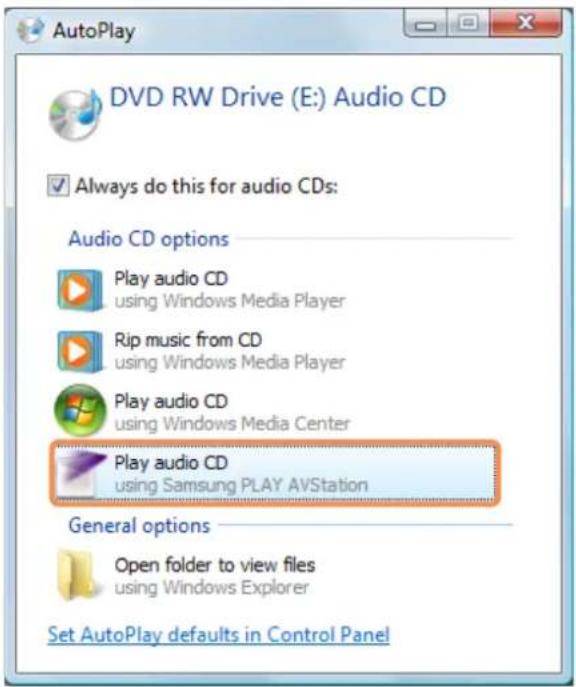 SAMSUNG NP-R505I - Playing an Audio CD - 1