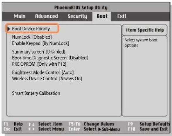 SAMSUNG NP-R505I - Changing the Boot Priority - 1