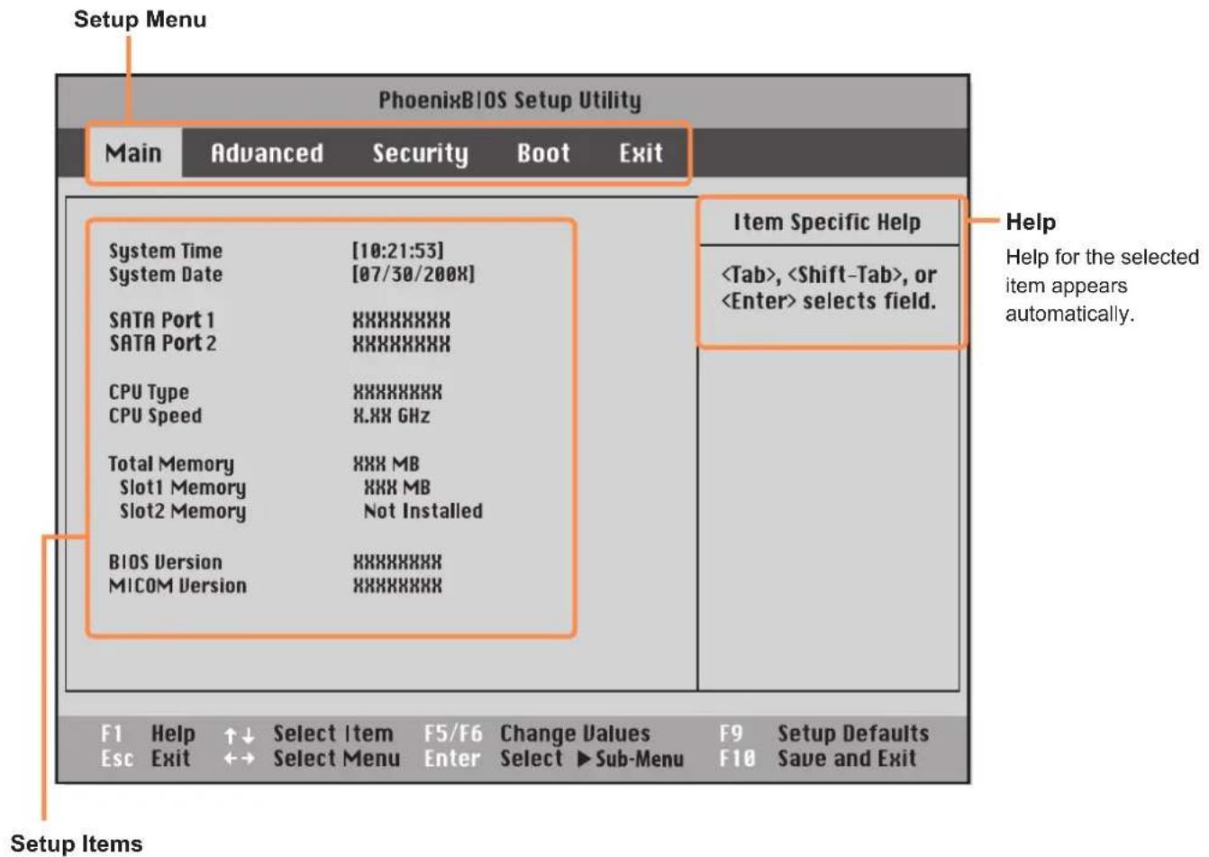 SAMSUNG NP-R505I - After a moment, the BIOS setup screen appears. The items in the BIOS setup may differ depending on the product. - 1