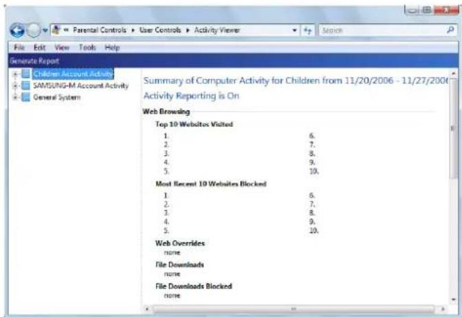 SAMSUNG NP-R505I - Using Activity Report - 2