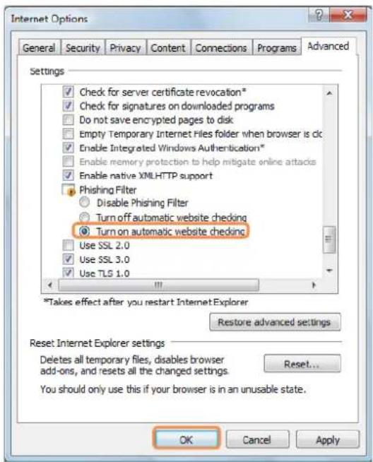SAMSUNG NP-R505I - Phishing Filter Settings - 2