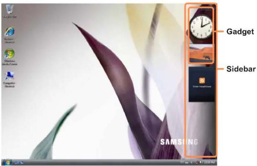 SAMSUNG NP-R505I - Sidebar / Gadget Structure - 1