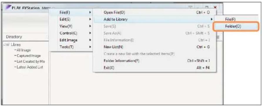 SAMSUNG NP-R505I - Select Menu > File > Add to Library > Folder. - 1