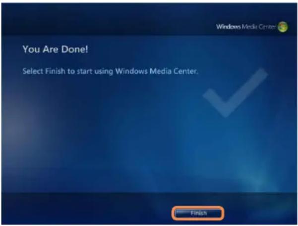 SAMSUNG NP-R505I - When the Media Center setup is complete, click Finish. - 1