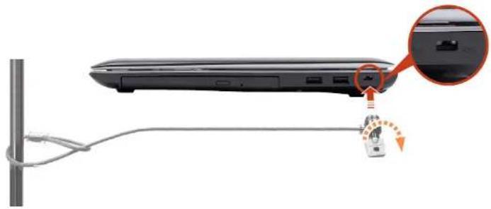 SAMSUNG NP-Q530E - Using the Security Slot - 1