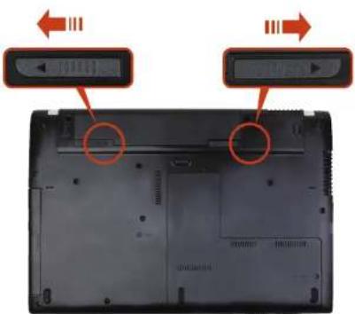 SAMSUNG NP-Q530E - Installing/Removing the Battery - 1