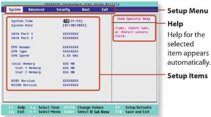 SAMSUNG NP-Q530E - The BIOS Setup Screen - 2