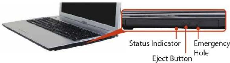 SAMSUNG NP-Q530E - Inserting and Ejecting a CD - 1