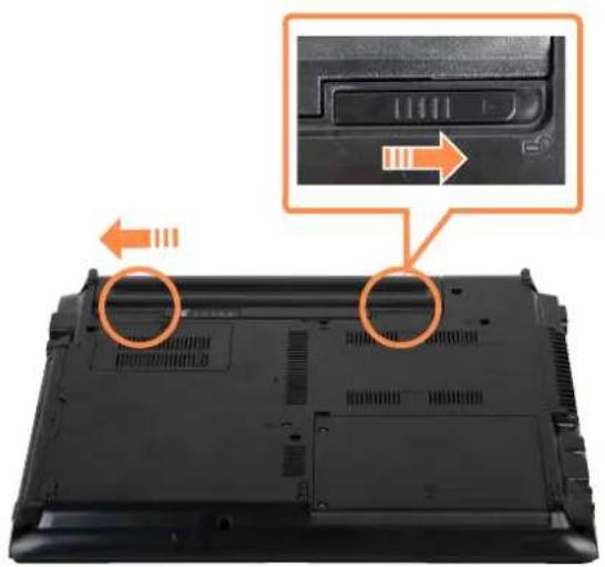 SAMSUNG NP-Q210 - Installing/Removing the Battery - 1