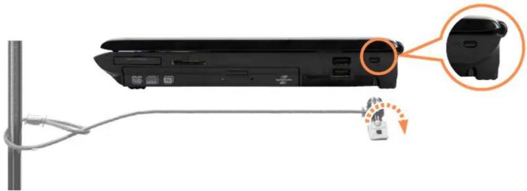 SAMSUNG NP-Q210 - Using the Security Lock Port - 1