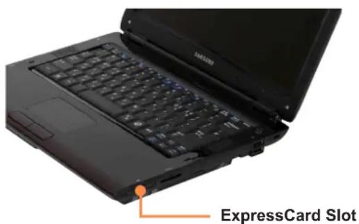 SAMSUNG NP-Q210 - To insert a card - 1