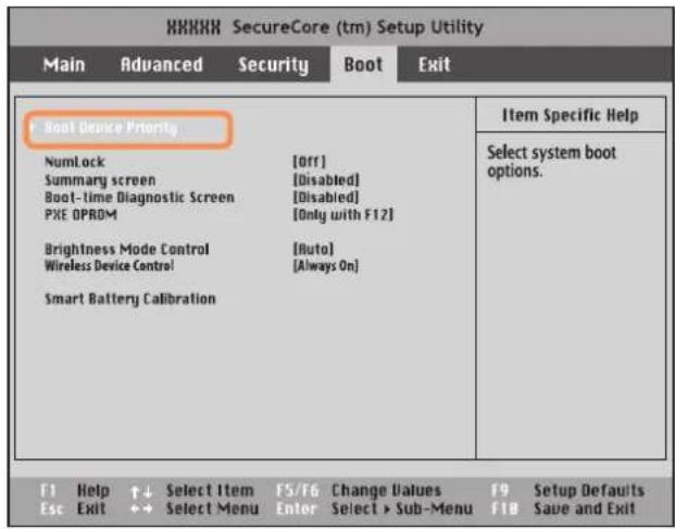 SAMSUNG NP-Q210 - Changing the Boot Priority - 1