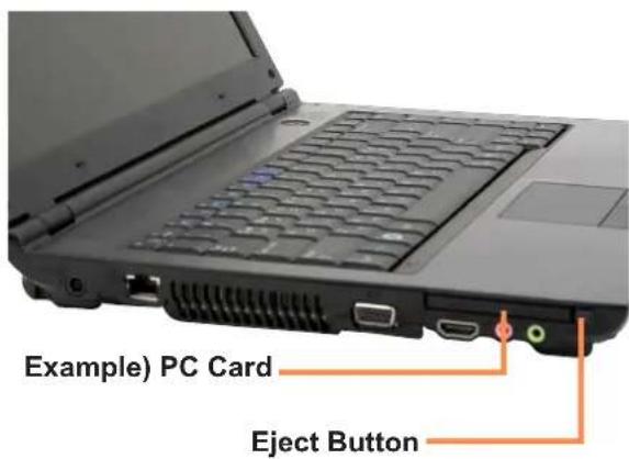 SAMSUNG NP-P460I - To insert a PC card - 1
