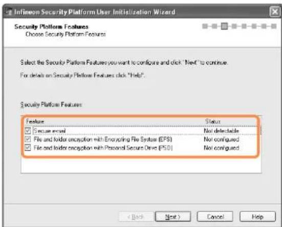 SAMSUNG NP-P460I - Registering a Security Platform User - 4
