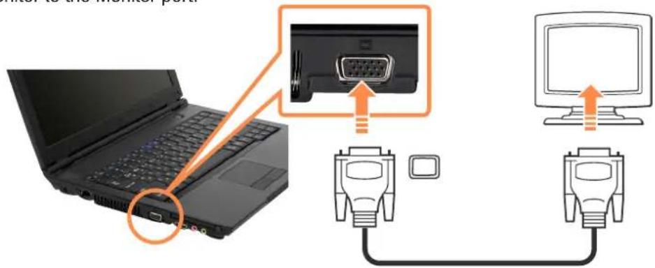SAMSUNG NP-P460I - Connecting to the Monitor port - 1