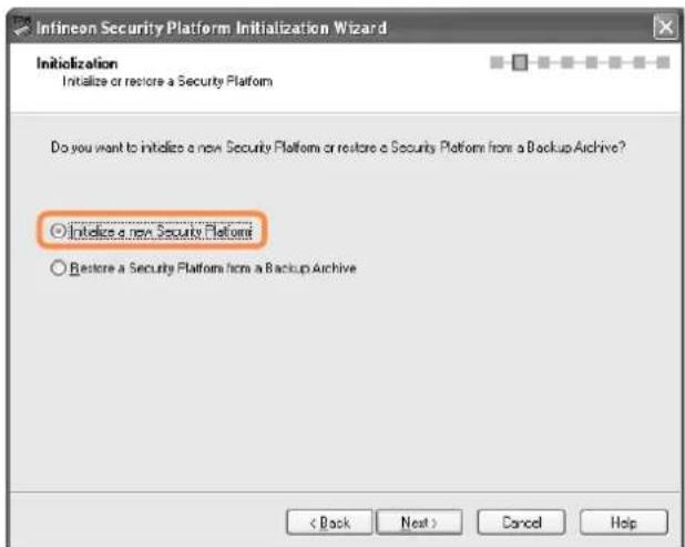 SAMSUNG NP-P460I - Initializing the Security Platform - 2