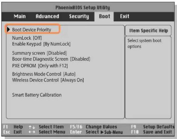 SAMSUNG NP-P460I - Changing the Boot Priority - 1