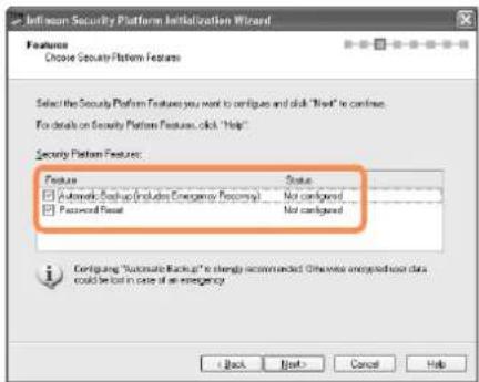 SAMSUNG NP-P460I - Initializing the Security Platform - 4