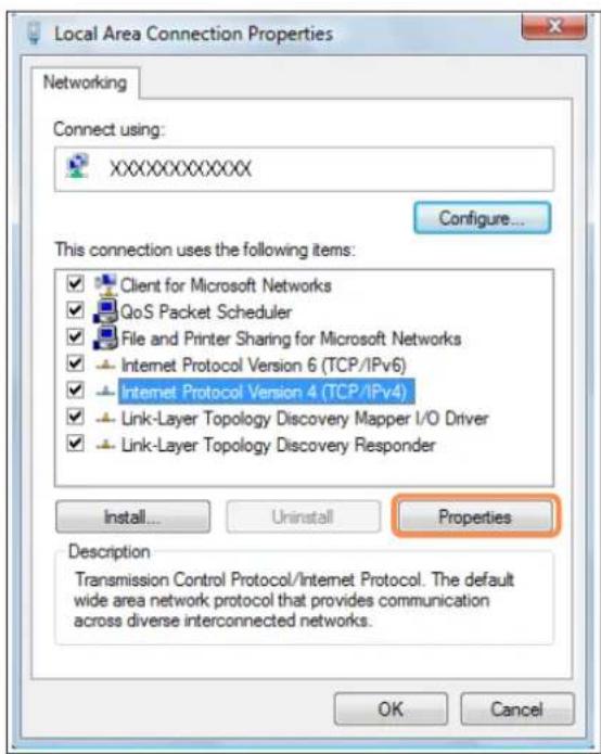 SAMSUNG NP-P460I - Select Internet Protocol Version 4 (TCP/IPv4) from the Networking tab and click Properties. - 1