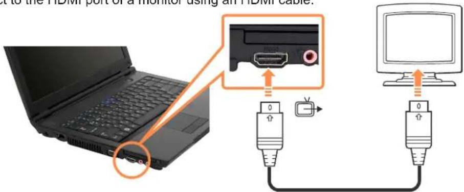 SAMSUNG NP-P460I - Connecting to the HDMI port - 1