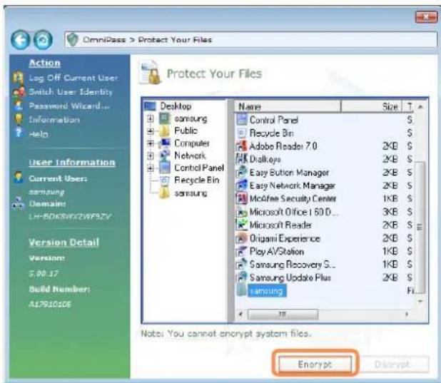 SAMSUNG NP-P460I - Encrypting/Decrypting Files - 2