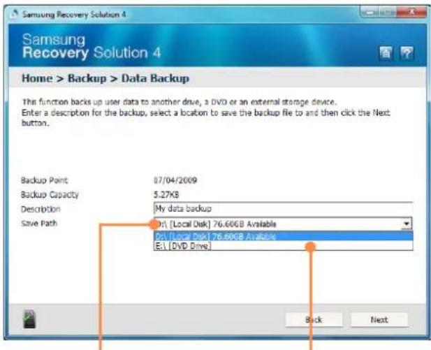 SAMSUNG NP-P210I - - Data Backup - 2